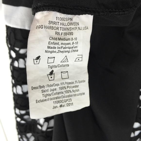 Skull Dress Halloween Costume Size M(8-10) - Picture 5 of 5